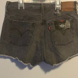 Levi's Women's Charcoal Jean Shorts